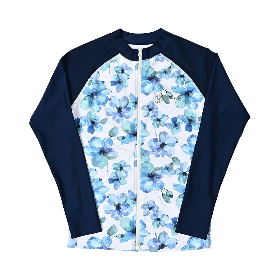 前ZIPラッシュガード / Zip Rash Guard #前開きファスナーで脱ぎ着が簡単!