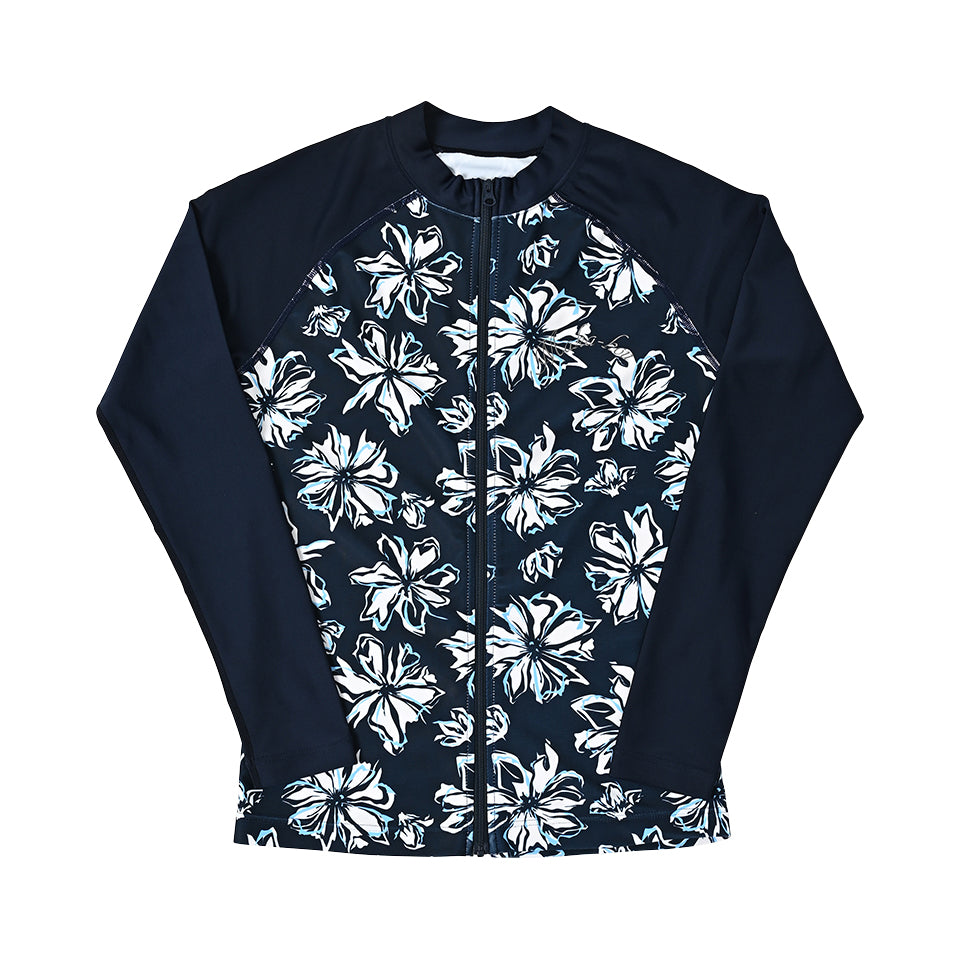 前ZIPラッシュガード / Zip Rash Guard #前開きファスナーで脱ぎ着が簡単!
