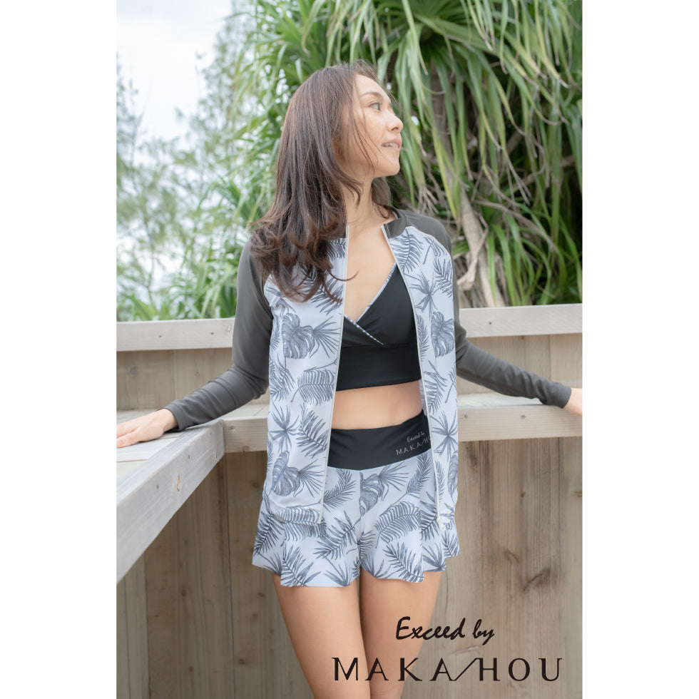 前ZIPラッシュガード / Zip Rash Guard #前開きファスナーで脱ぎ着が簡単!