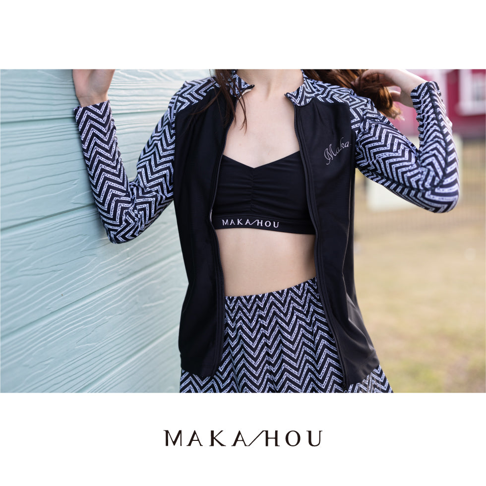 前ZIPラッシュガード / Front Zip-Rash Guard / #羽織るだけで、きちんと見え。
