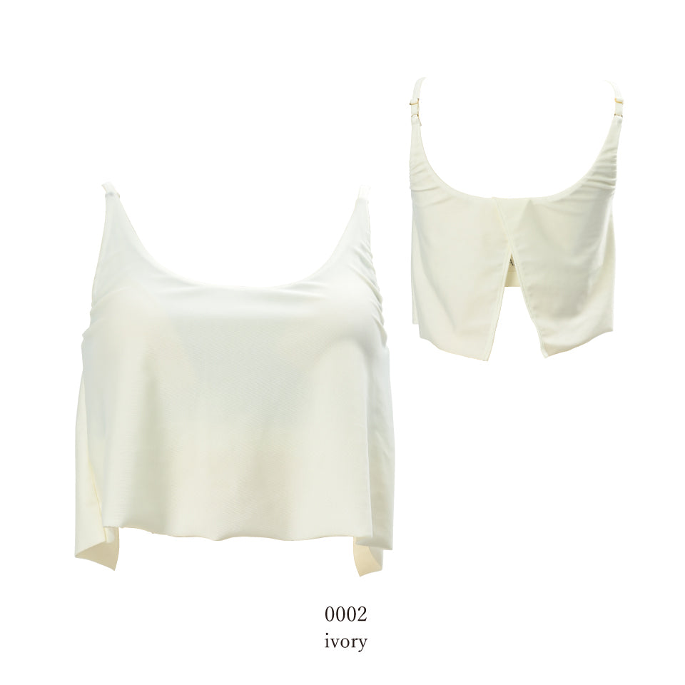 パット付きキャミブラ / Camisole bra #大人の肌見せを叶える、上品カシュクールキャミ