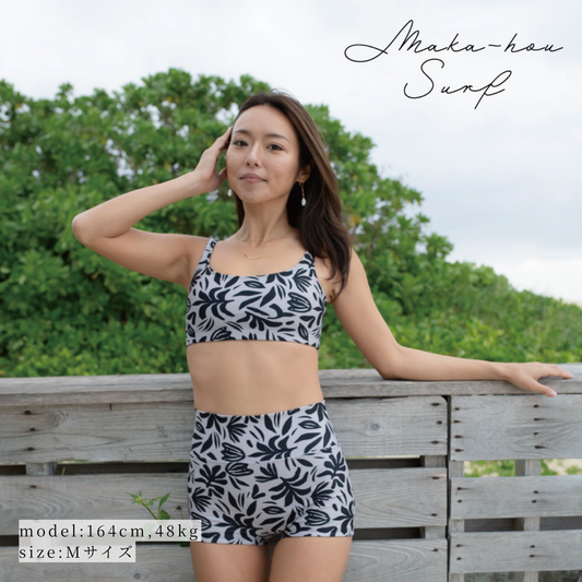ハイウエストショートパンツ(柄) / High waist short pants #お腹も心も、すっぽり包み込む安心感。