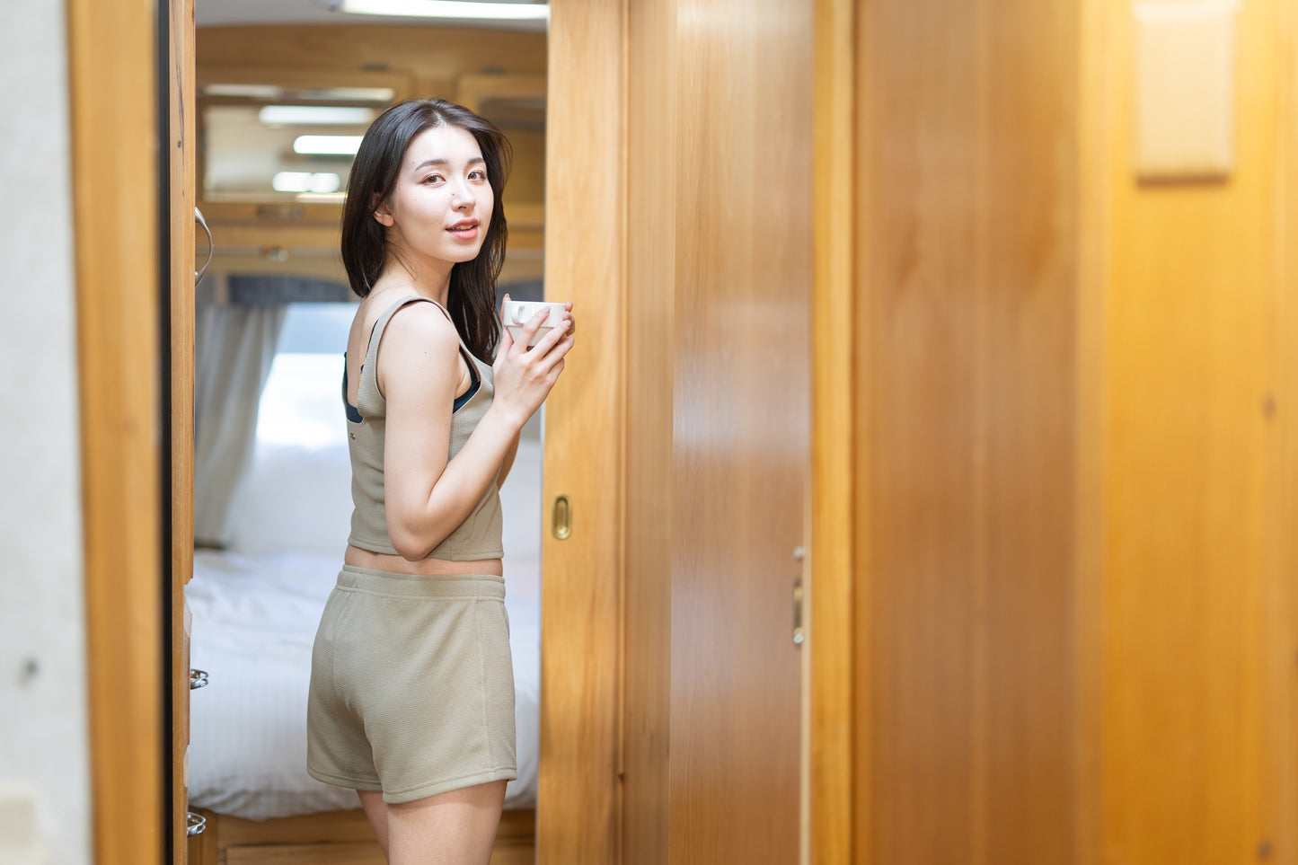 エコ素材タンクトップショートパンツセットアップ / Tank top & Short pants eco set #UVカット・吸水速乾・通気性