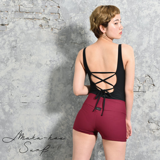 ハイウエストショートパンツ / Highwaist short pants #大人の肌になじむ落ち着いた無地カラー