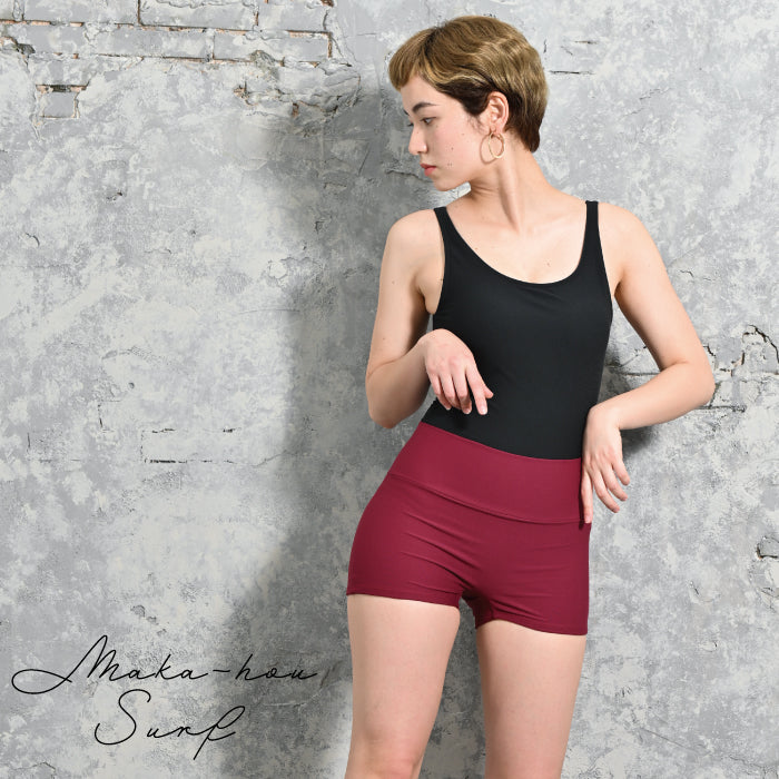 ハイウエストショートパンツ / Highwaist short pants #大人の肌になじむ落ち着いた無地カラー