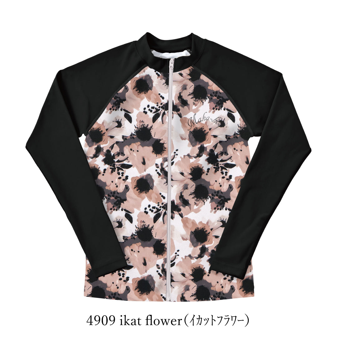 前ZIPラッシュガード / Zip Rash Guard　#前開きファスナーで脱ぎ着が簡単！