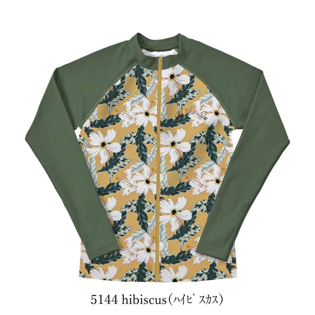 前ZIPラッシュガード / Zip Rash Guard　#前開きファスナーで脱ぎ着が簡単！