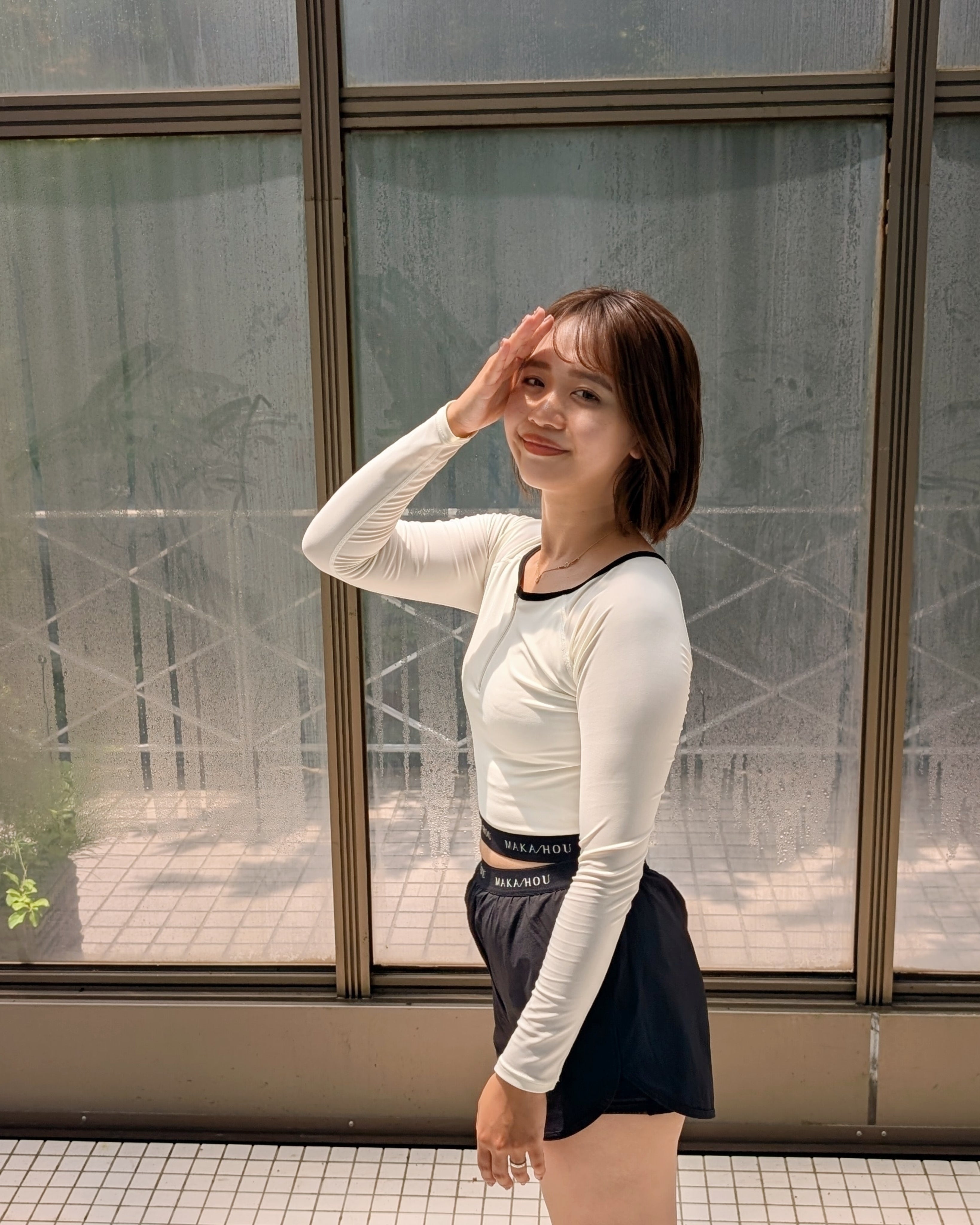 クロップドラッシュガード / Cropped length Rashguard – MAKA-HOU公式