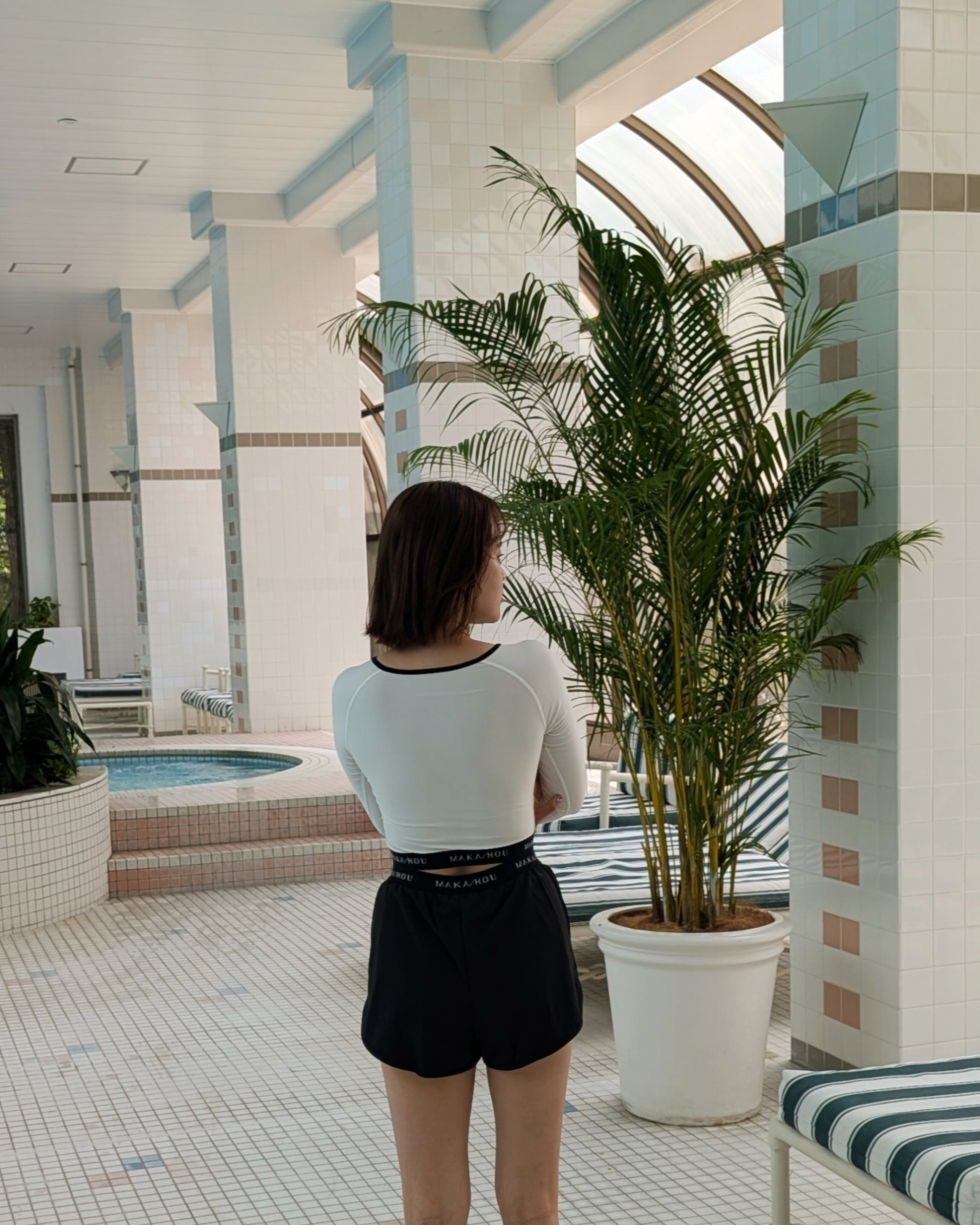 クロップドラッシュガード / Cropped length Rashguard – MAKA-HOU公式