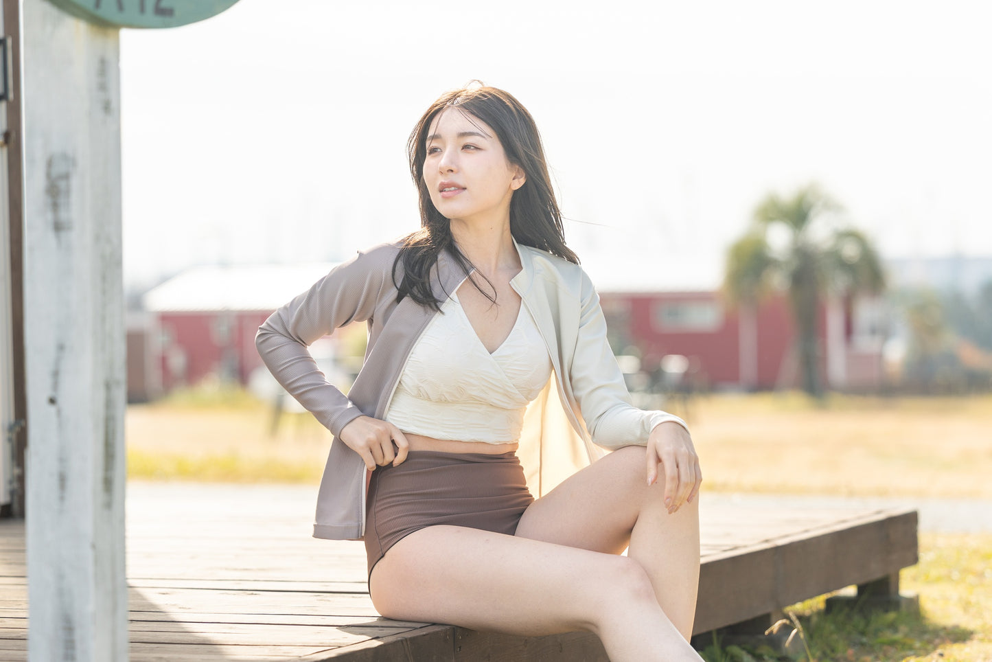 ミックステクスチャービキニセット  / Mixed-Texture Bikini set　＃異素材で魅せる、大人の安心ビキニ。