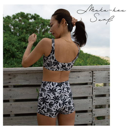 ハイウエストショートパンツ（柄） / Ｈigh waist short pants 　#お腹も心も、すっぽり包み込む安心感。