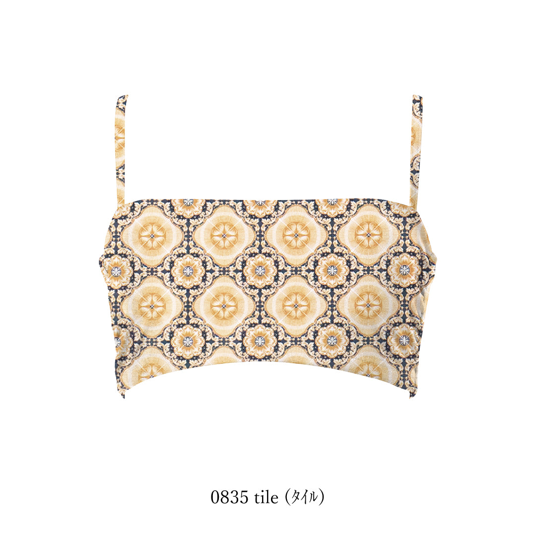 抹胸文胸（图案）/抹胸文胸#兼具成人可爱与功能性的比基尼