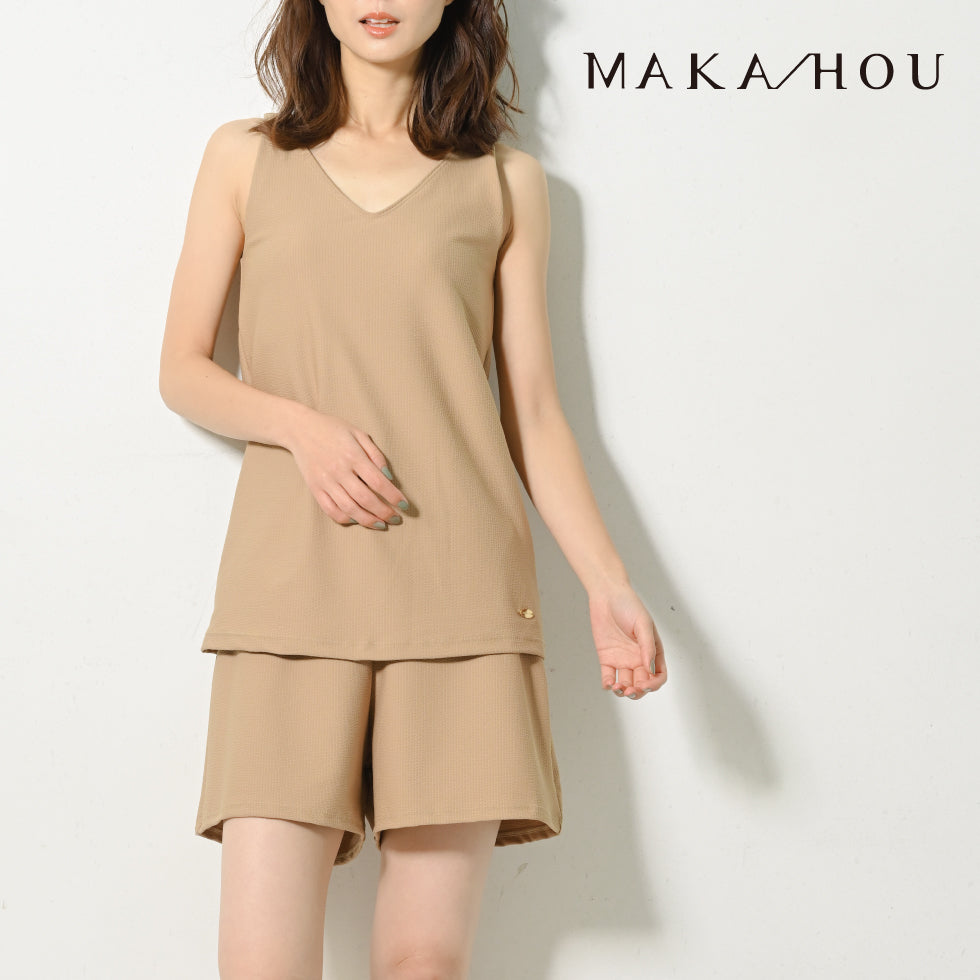 セットアップ水着 / Tank top&Shortpants  #これ1セットでOK！ママも安心、きれいめシンプル水着