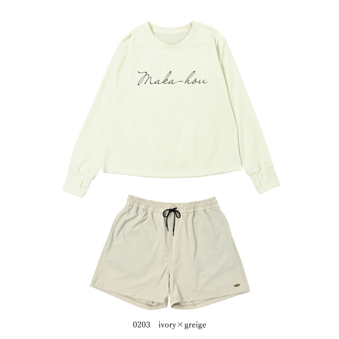 ストレッチロングTシャツ＆ショートパンツのセットアップ / Stretch long T-Shirts ＆Shortpants SET UP