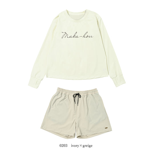 ストレッチロングTシャツ＆ショートパンツのセットアップ / Stretch long T-Shirts ＆Shortpants SET UP