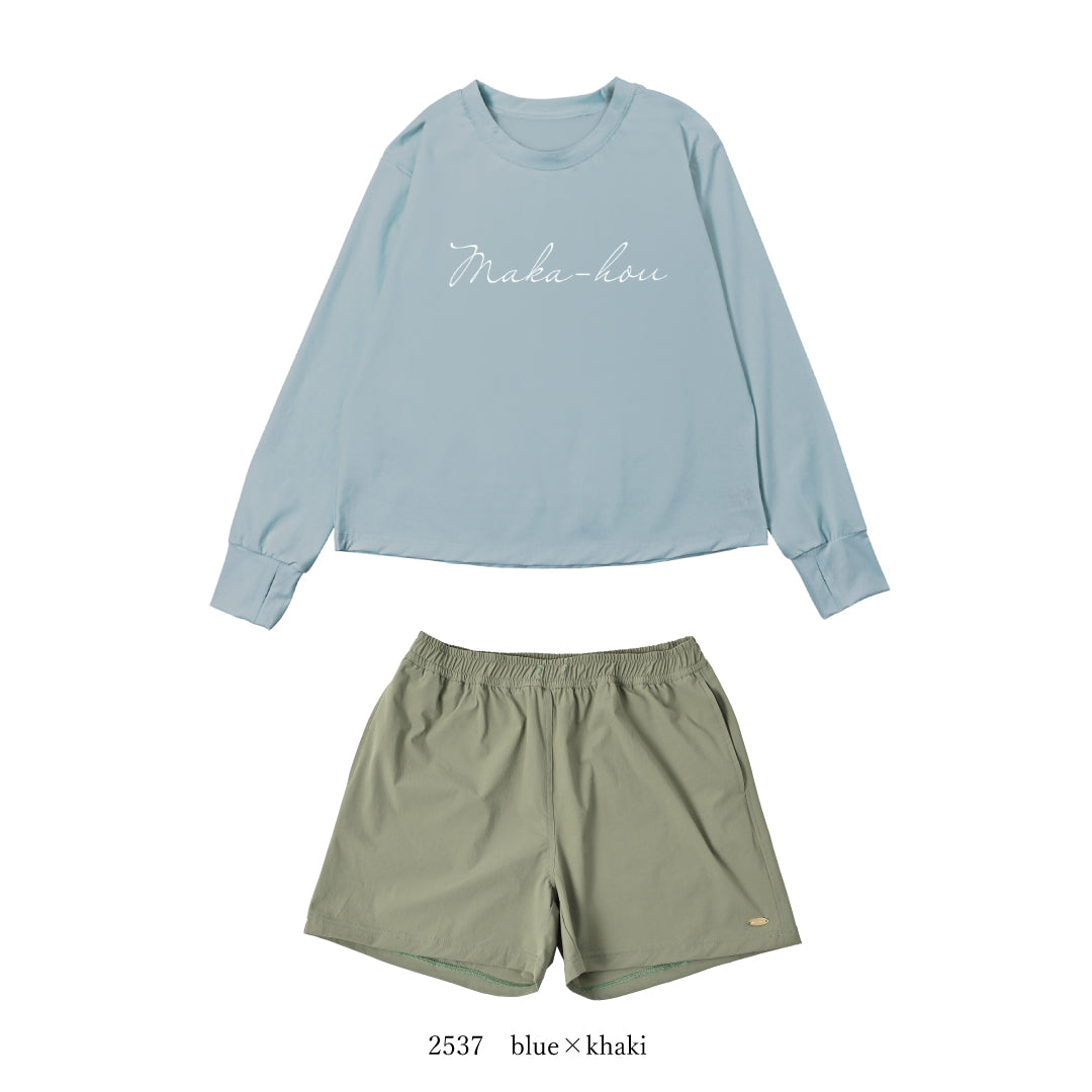 ストレッチロングTシャツ＆ショートパンツのセットアップ / Stretch long T-Shirts ＆Shortpants SET UP