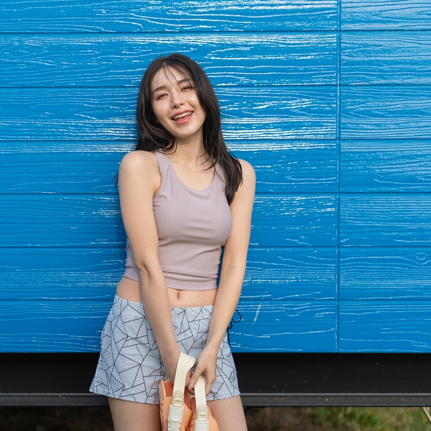 Tank top (can be tied at sides) #UV protection, deodorizing, moisture wicking and quick drying