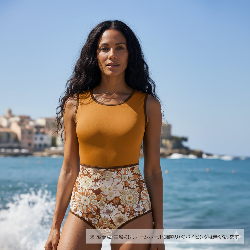 寒さ知らずの発熱素材！待望の暖かタンク新登場！《あったか水着セパレート》