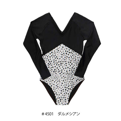 Warm swimsuit (with sleeves) / Can be used as an inner suit / For autumn and winter / Fleece lining