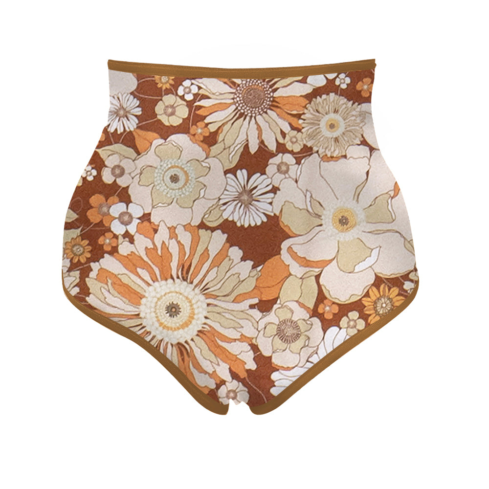 お腹までしっかり暖かい保温ビキニ♡【裏起毛×超ハイウエスト】《あったか水着セパレート》